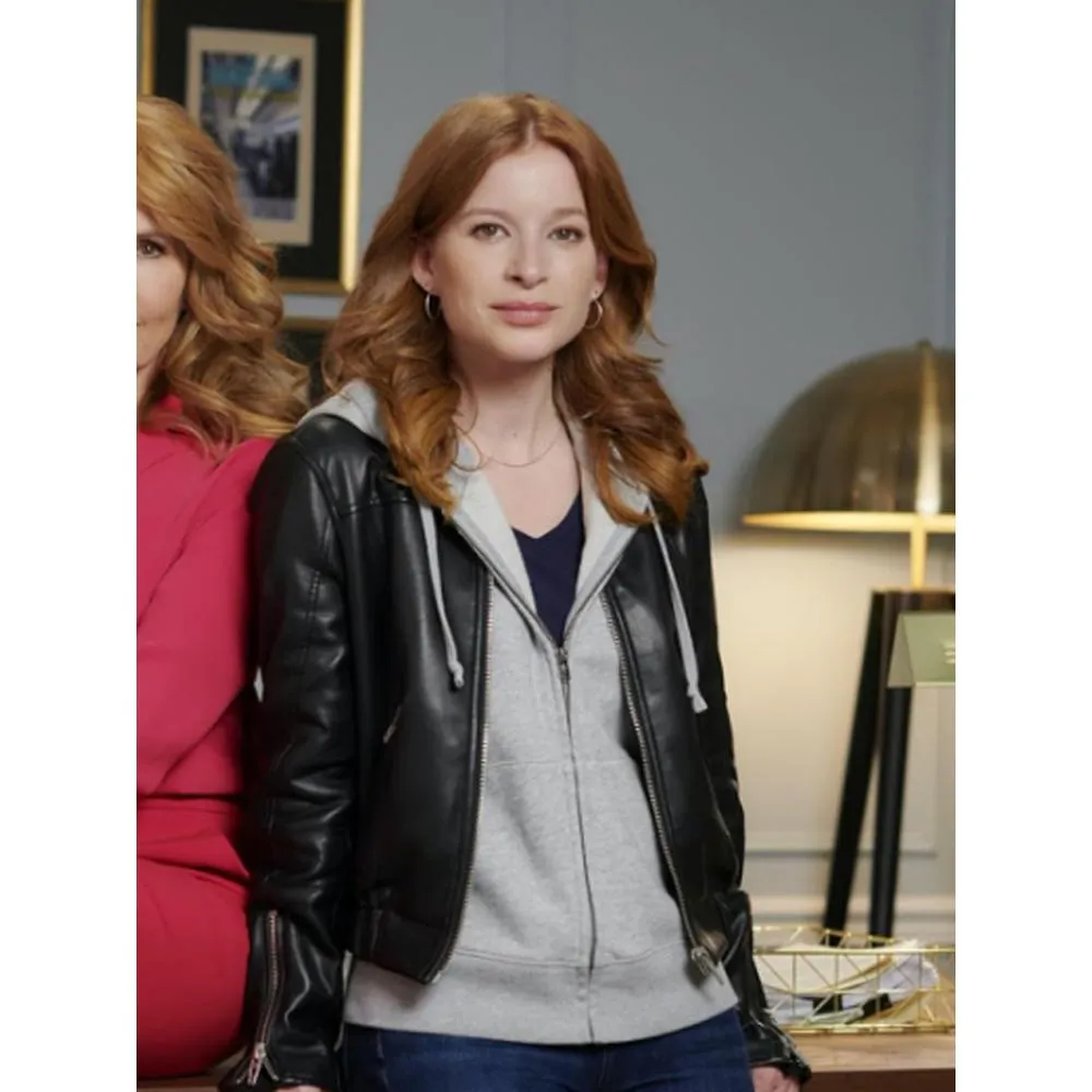 Stacey Farber Spencer Sisters Black Leather Jacket Leather Jacket